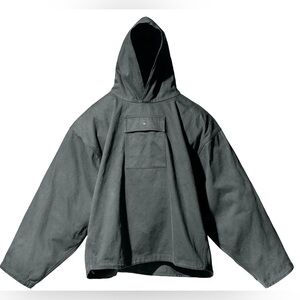 Yeezy gap engineered by balenciaga dark green sateen anorak - size medium